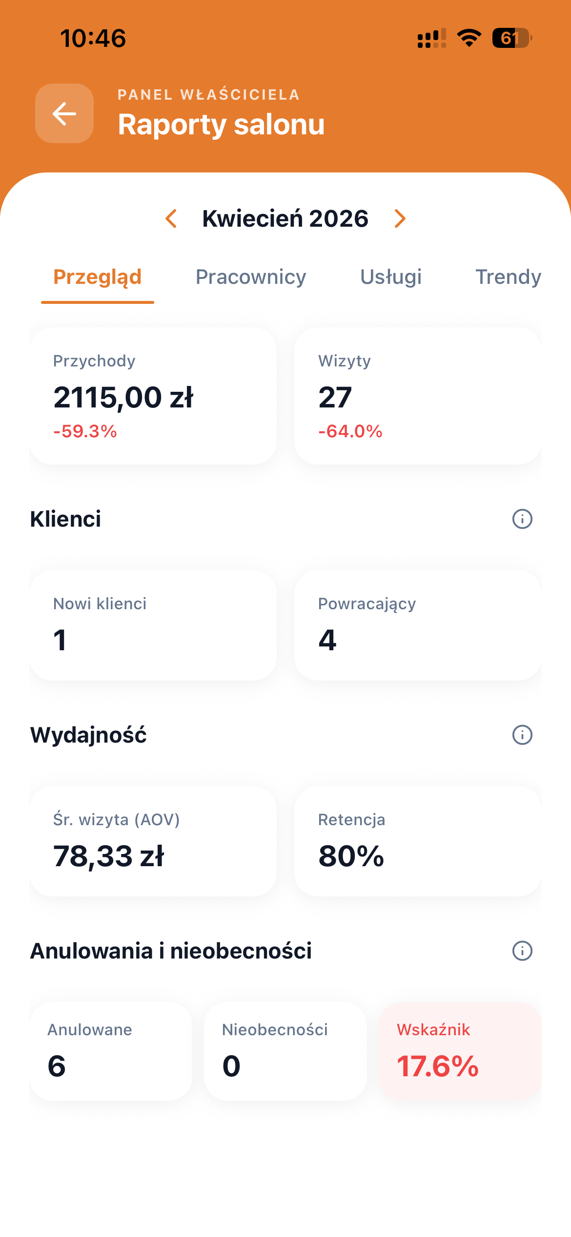 Raporty bizy.pl - przychody